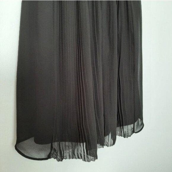 H&M Mama Maternity Baby Doll Empire Floral Lace Pleated Plisse Dress Black Sz M - Picture 9 of 14